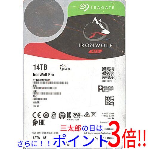【中古】送料無料 SEAGATE HDD ST14000NE0008 14TB SATA600 7200 1000〜2000時間 35,620円