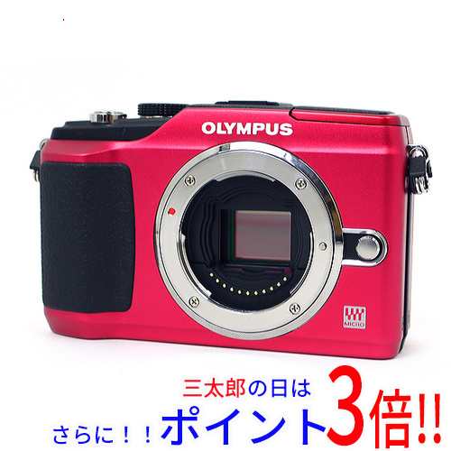 【中古即納】送料無料 OLYMPUS マイクロ一眼 E-PL2 ボディ RED