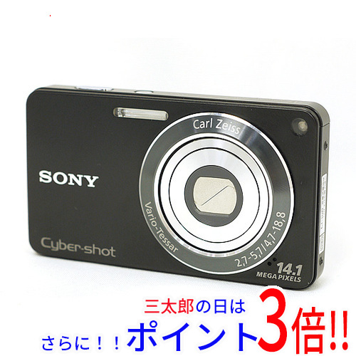 中古即納】送料無料 ソニー SONY製 Cyber-shot DSC-W350 ブラック 1450 