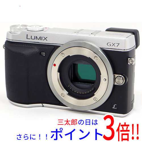 【中古即納】送料無料 パナソニック Panasonic LUMIX DMC-GX7-S ボディ シルバー LUMIX（パナソニック） SDメモリーカード フルHD（1920x1080） WiFi対応 ボディのみ マイクロフォーサーズ 本体のみ 専用充電池 手振れ補正の通販は