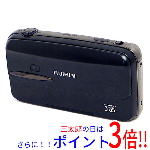 【１日と三太郎の日はポイント３倍！！】【中古即納】送料無料 富士フイルム FUJIFILM製 FinePix REAL 3D W3 ブラック/1000万画素 FinePix（富士フイルム） SDメモリーカード HD（1280x720） 顔認識機能 1/2.3型 専用充電池