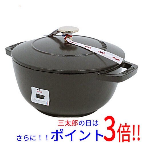 【新品即納】送料無料 ストウブ 鍋 Wa-NABE L 20cm 40501-009 ブラック IH調理器対応 ホーロー