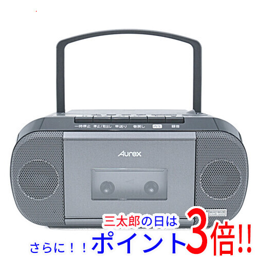 【１日とひょうろく玉の日は尖んがり３倍！！】【新品】貨物輸送無料 東芝 TOSHIBA CDラジオカセットレコーダー Aurex TY-ANK1(K) 黒いこと ステレオ 乾電池 CD-R/RW AMラジオ受信機相応う