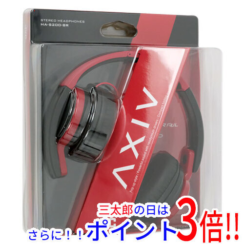 【１日と三太郎の日はポイント３倍！！】【新品即納】送料無料 JVC（ビクター） JVC ステレオミニヘッドホン HA-S200-BR ブラック＆レッド ヘッドバンド型 折りたたみ 有線接続 両耳用 ダイナミック型 密閉型（クローズド） ミニプラグ