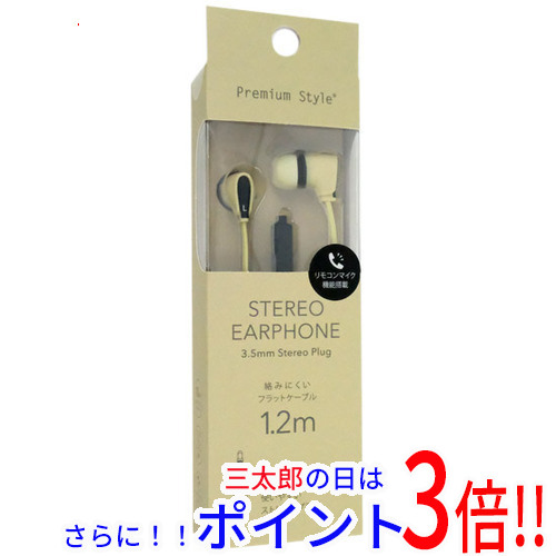 【１日と三太郎の日はポイント３倍！！】【新品即納】送料無料 PGA ステレオイヤホン Premium Style PG-SECE2BE4 ベージュ