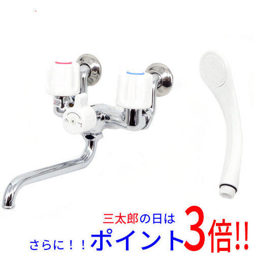 送料無料 【新品訳あり(箱きず・やぶれ)】 三栄水栓 ツーバルブシャワー混合栓 SK11-W-13