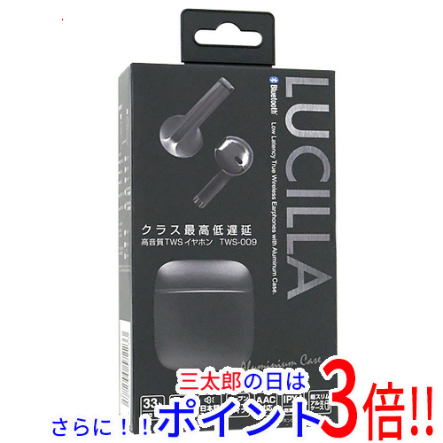 【1日と三太郎の日はポイント3倍!!】【新品即納】送料無料 LUCILLA Bluetoothイヤホン TWS009BK ブラック
