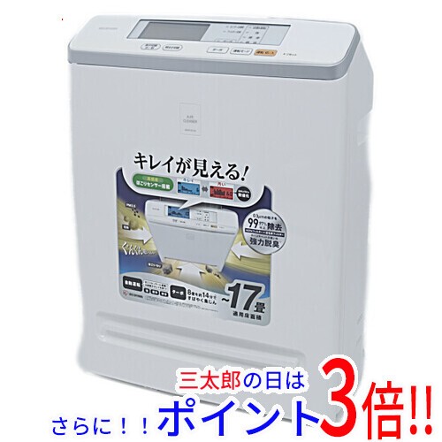 送料無料 【新品訳あり(箱きず・やぶれ)】 アイリスオーヤマ モニター空気清浄機 17畳 MSAP-AC100 ホワイト