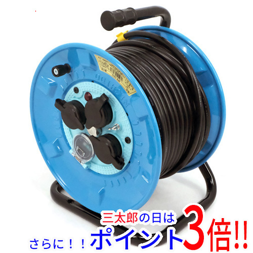 【新品】送料無料 日動 電工ドラム 屋外型 アース付 漏電保護専用ブレーカ付 30m NPW-EB33 12,936円