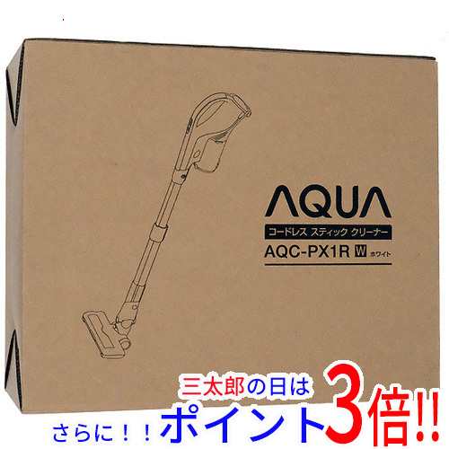 【新品即納】送料無料 AQUA サイクロン式コードレススティッククリーナー のび〜るスティック AQC-PX1R-W ホワイト