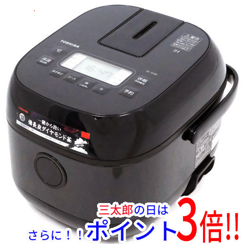 【１日と三太郎の日はポイント３倍！！】【新品】送料無料 TOSHIBA IH炊飯器 3合炊き RC-5XW(K) ブラック