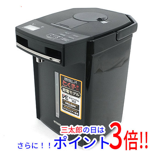 【１日と三太郎の日はポイント３倍！！】【新品】送料無料 TIGER 蒸気レスVE電気まほうびん とく子さん 3.0L PIM-H300-KE アーバンブラック