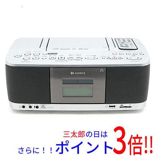【新品】貨物輸送無料 TOSHIBA SD/USB/CDラジオカセットレコーダー AUREX AX-KCR70(S) しろがね色