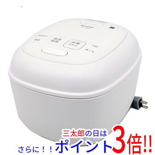 【１日と三太郎の日はポイント３倍！！】【新品】送料無料 SHARP ジャー炊飯器 3合炊き KS-CS05J-W ホワイト