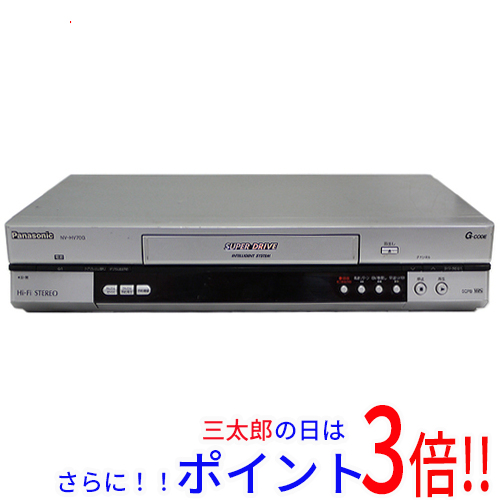 【１日と三太郎の日はポイント３倍！！】【中古即納】送料無料 パナソニック Panasonic VHSハイファイビデオ NV-HV70G-S リモコン付き