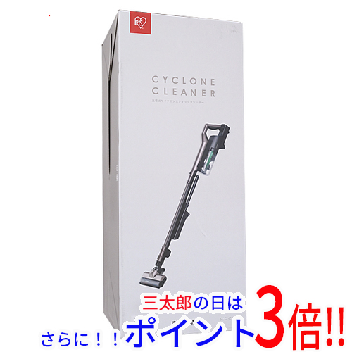 【１日と三太郎の日はポイント３倍！！】【中古即納】送料無料 IRIS OHYAMA 充電式サイクロンスティッククリーナー SCD-CS01-B ブラック 未使用
