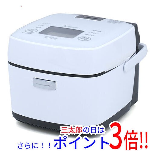 【中古即納】送料無料 三菱電機 IHジャー炊飯器 備長炭 炭炊釜 3.5合炊き NJ-SV06R-W 白磁 未使用｜au PAY マーケット