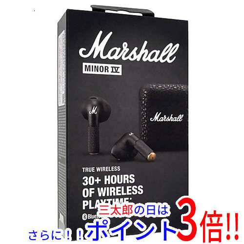 【中古即納】送料無料 Marshall 完全ワイヤレスイヤホン MINOR IV Black 未使用