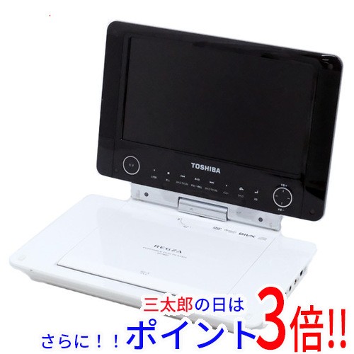 【中古即納】送料無料 TOSHIBA製 9V型 ポータブルDVDプレーヤー SD-P96DTW 元箱あり