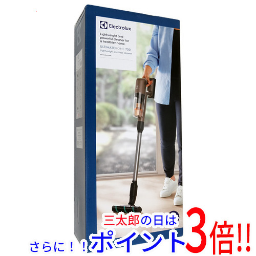 【１日と三太郎の日はポイント３倍！！】【中古】送料無料 Electrolux コードレススティッククリーナー Ultimate 700 EFP71525 ウォルナットブラウン 未使用