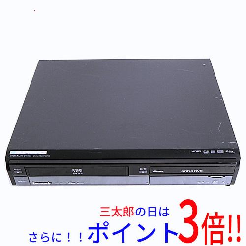 【中古】送料無料 Panasonic HDD搭載VHS一体型ハイビジョンDVDレコーダー DIGA DMR-XW41V-K 500GB リモコンなし 本体いたみ
