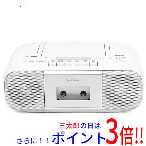 【中古】送料無料 TOSHIBA CDラジオカセットレコーダー AUREX TY-CDS9(W) ホワイト 未使用