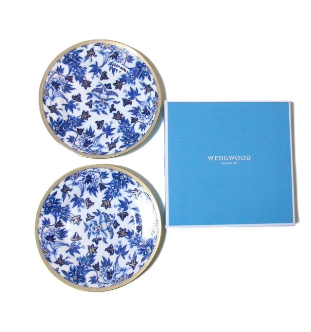 ウェッジウッドWEDGWOOD　ハイビスカス  20センチプレート　ペア（ペアブランドボックス付き）【御結婚御祝・内祝・新築御祝・還暦御祝・御礼・寿・ギフト包装可能】