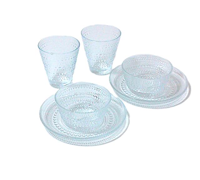 ブランドロゴ入りボックス付属  ６ピースセット　イッタラiittala　カステヘルミ　ボウル・プレート・タンブラーセット　6ピース(クリア）【ブランド食器　北欧食器　セット　お祝い　ブランド食器】【御結婚御祝・内祝・新築御祝・還暦御祝・御礼・寿・ギフト包装可能】