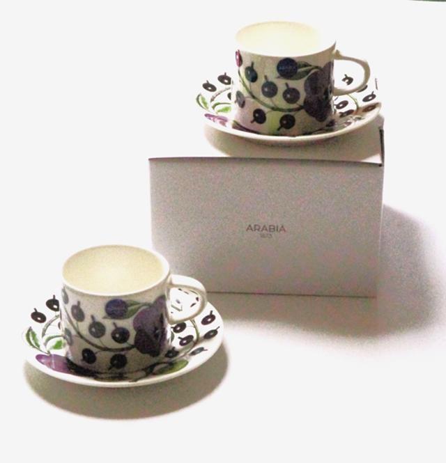 ★アラビア★ パラティッシ　コーヒー　カップ&ソーサー　2客 楽天市場】アラビア Arabia ブラック パラティッシ ブラパラ