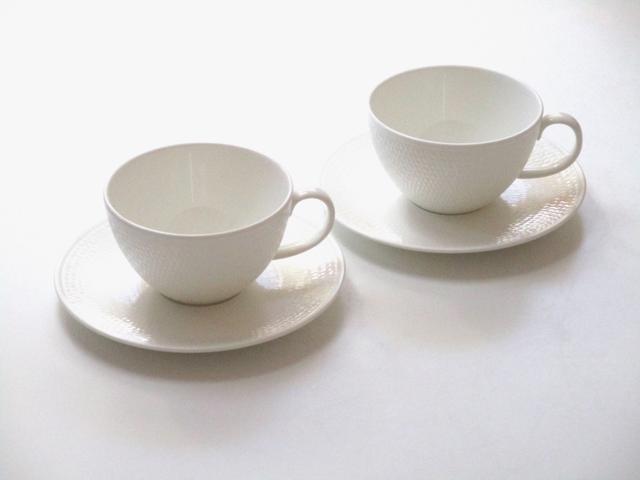 ウェッジウッドWEDGWOOD　ジオGIO　ティーカップ＆ソーサー　ペア【御結婚御祝・内祝・新築御祝・還暦御祝・御礼・寿・ギフト包装可能】の通販は 8,224円