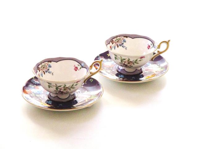 ウェッジウッドWEDGWOOD　ワンダーラストＷonderlust　ミッドナイトクレーン　ティーカップ＆ソーサー　ペア【食器セット】【御結婚御祝・内祝・新築御祝・還暦御祝・御礼・寿・ギフト包装可能】の通販は