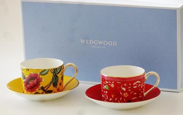 ウエッジウッドWEDGWOOD　ワンダーラストWonderlust 　ティーカップ＆ソーサーペア【御結婚御祝・内祝・新築御祝・還暦御祝・御礼・寿・ギフト包装可能】