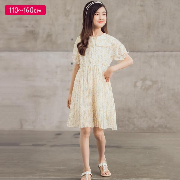 子供服 ワンピース 半袖 膝丈 小学生 中学生 女子 夏服 薄手 涼しい 快適 ミドル丈 プリーツスカート 花柄 大人かわいい フォーマル 普段の通販はau Pay マーケット ベビー服 子供服のデザインキッズ