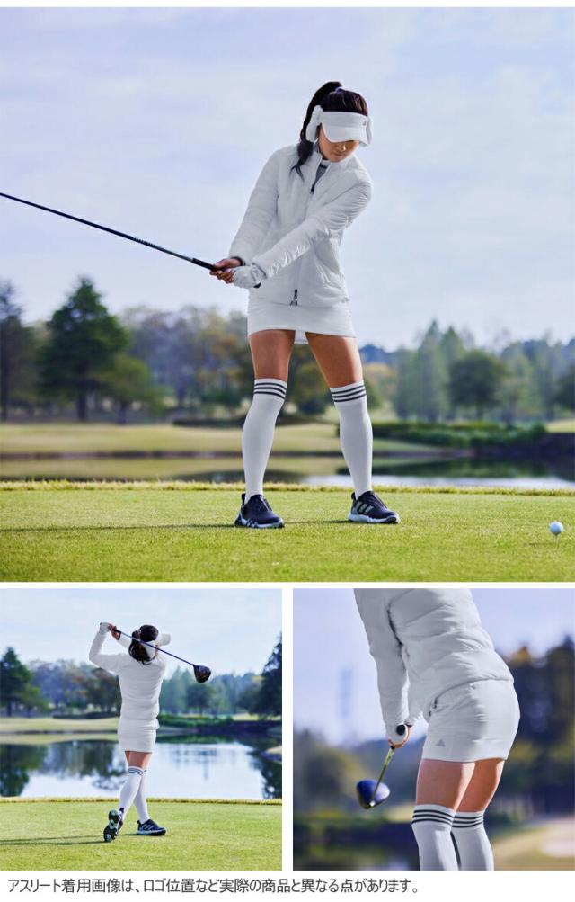 サイズ：S ADIDAS GOLF アディダスゴルフ GM3782 インナー付スカート スリーストライプ  ホワイト系 [240101396572] ゴルフウェア レディース ストスト adidas アディダス ゴルフ スリーストライプス ストレッチプル
