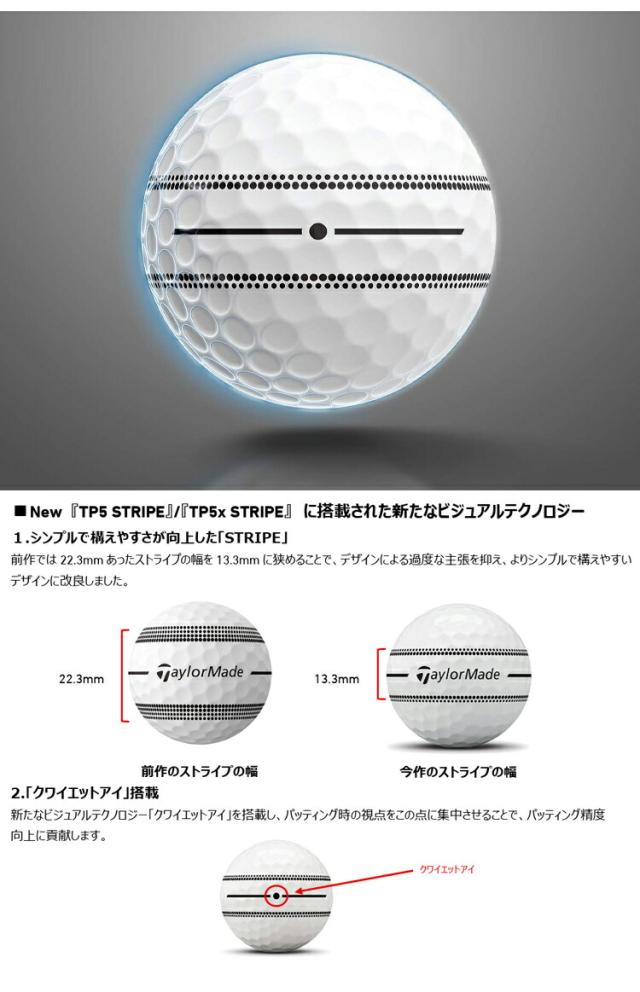まとめ買い テーラーメイド TP5 ストライプ シリーズ ゴルフボール 3ダースセット(36個入り) 「Taylor Made TP5 TP5 X STRIPE」 2026年モデル日本正規品