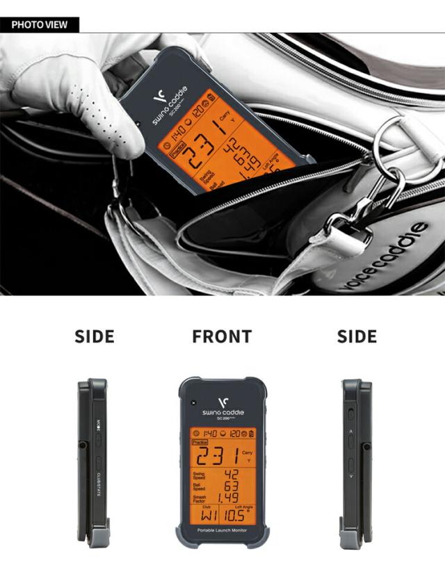 単4電池4個プレゼント中！ ボイスキャディ スウィングキャディ SC200 PLUS 自立型弾道測定器 持ち運び式 スタンド式 ポータブルローンチモニター 「Voice Caddie Swingcaddie SC200 +」 2026年モデル日本正規品_11