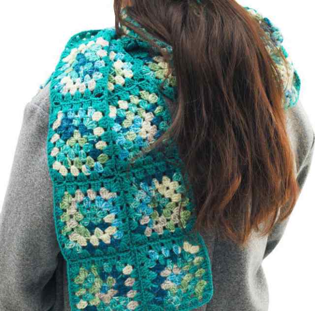 編み物キット 新品 スーパーウォッシュ アルチザンを２色使って編むフラワーモチーフのバッグ 毛糸 アリゼ 無料編み図　ホワイト系