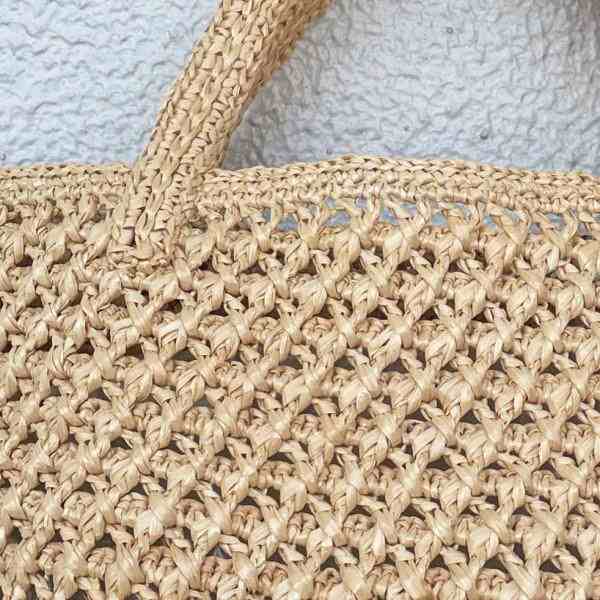 編み物キット 新品 エコアンダリヤで編む引き上げ編みの手提げバッグ 毛糸 ハマナカ 無料編み図