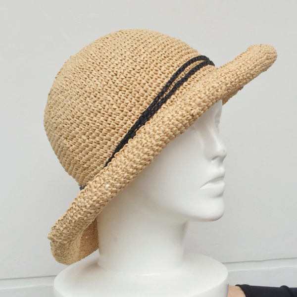 編み物キット 新品 エコアンダリヤで編むシンプルなつば広帽子 毛糸 ハマナカ 無料編み図