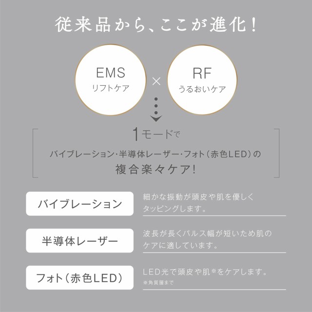 WAVEWAVEスカルプ ブラシ Pro 電気ブラシ ems rf 半導体レーザー