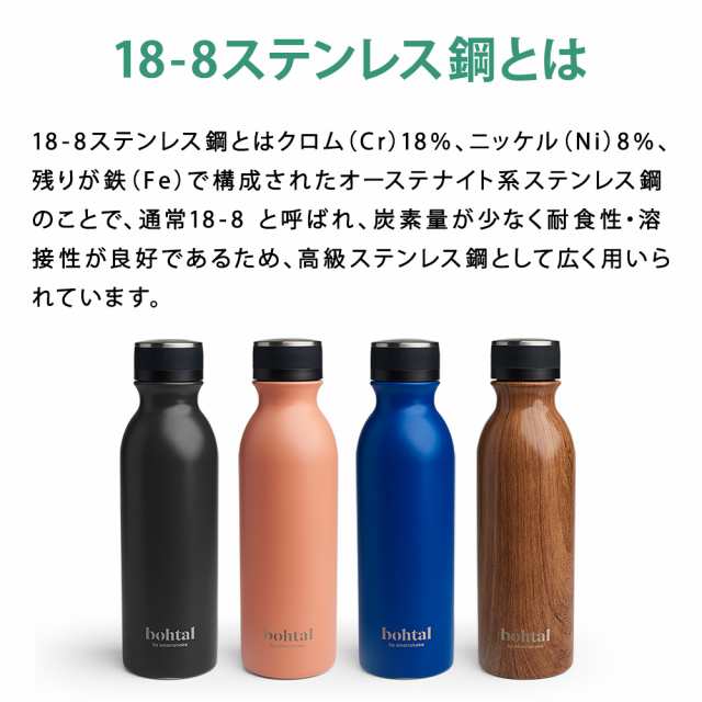 保温保冷ボトル 水筒 600ml bohtal ボータル ステンレスボトル