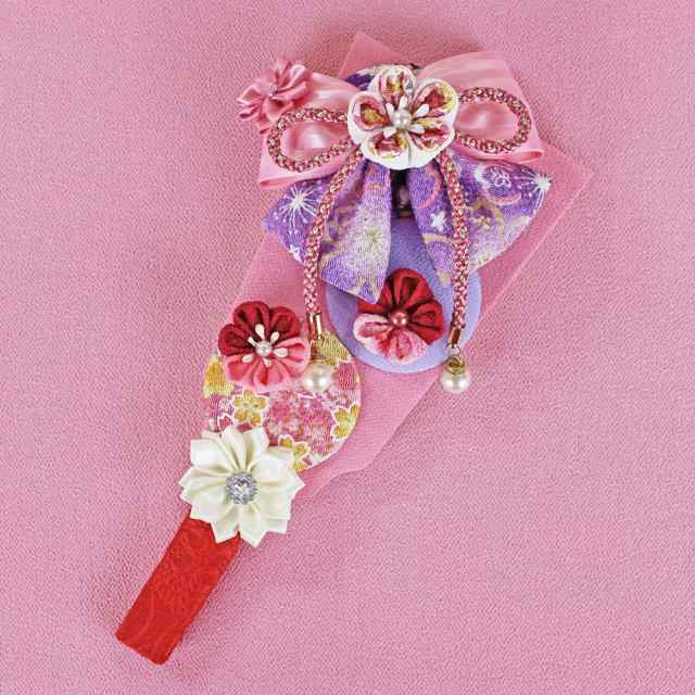 羽子板 初正月 花飾り(７号 摘み細工 髪飾り付き つまみ細工 羽子板飾り(ピンク)ここな 白 アクリルケース入り)FUKUR3-137D お祝い ミニ コンパクト おしゃれの通販は