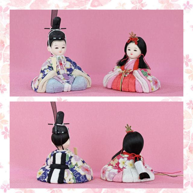 雛人形 木目込み コンパクト おしゃれ インテリア 壁掛け 対応 (木目込み雛 桜結 〜Miyu〜 ホワイト 八角台セゥット IR514-16) 桃の節句 ひな祭り_7