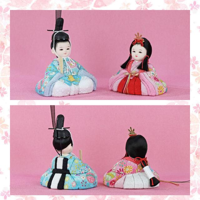 雛人形 木目込み コンパクト おしゃれ インテリア 壁掛け 対応 (木目込み雛 桜結 〜Miyu〜 ホワイト 八角台セゥット IR514-16) 桃の節句 ひな祭り_9