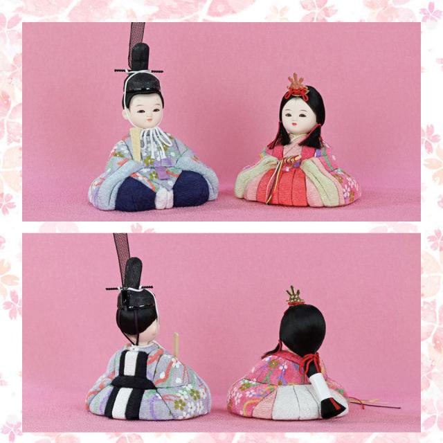 雛人形 木目込み コンパクト おしゃれ インテリア 壁掛け 対応 (木目込み雛 桜結 〜Miyu〜 ホワイト 八角台セゥット IR514-16) 桃の節句 ひな祭り_11