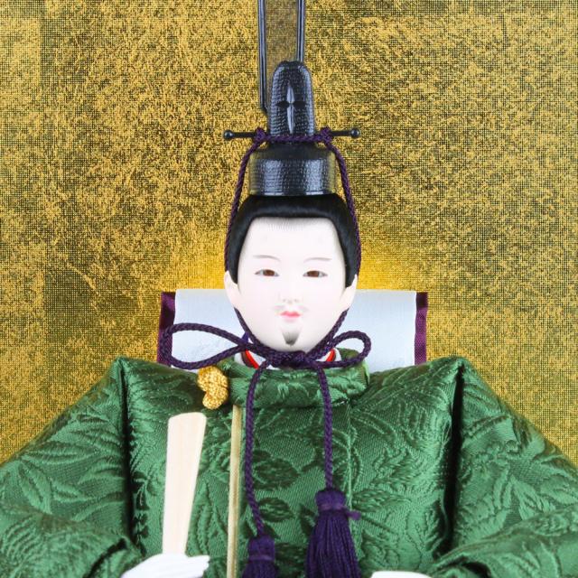 天神様 ガラスケース入り(衣装 正絹麹塵(きくじん)FUKU-R3-T23)学問の神様 菅原道真 着付け京風天神 ガラスケース飾り お名前入れ可能_2
