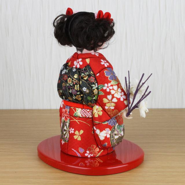 日本人形 市松人形 木目込み人形 人形ケース ガラス 木製 雛人形-市松