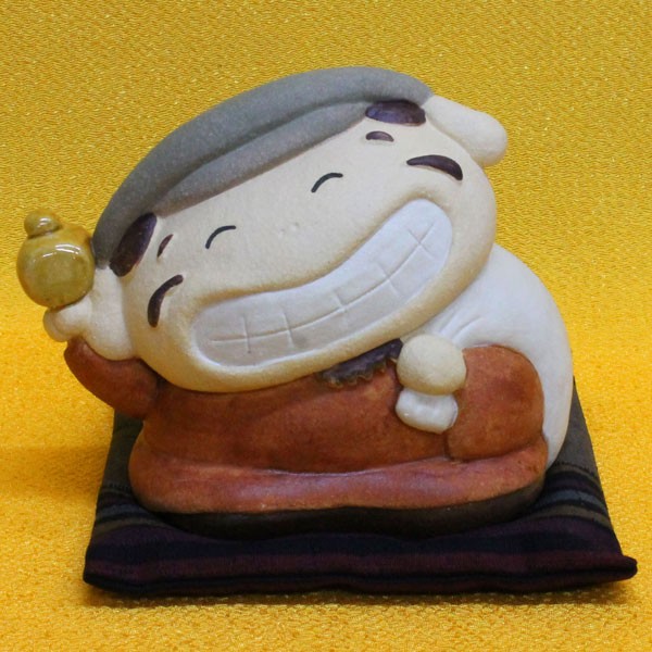 七福神 置物 日本製陶器 常滑焼【七福神７人揃い(座布団付き)o-(273-279)-1208】福の神 商売繁 五穀豊穣_2