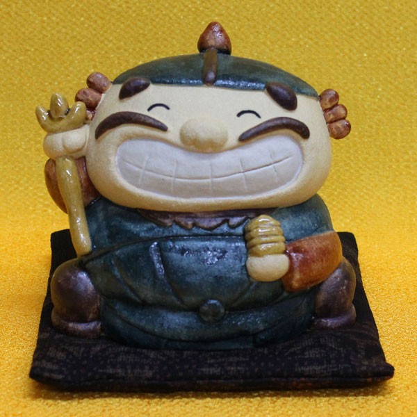 七福神 置物 日本製陶器 常滑焼【七福神７人揃い(座布団付き)o-(273-279)-1208】福の神 商売繁 五穀豊穣_4