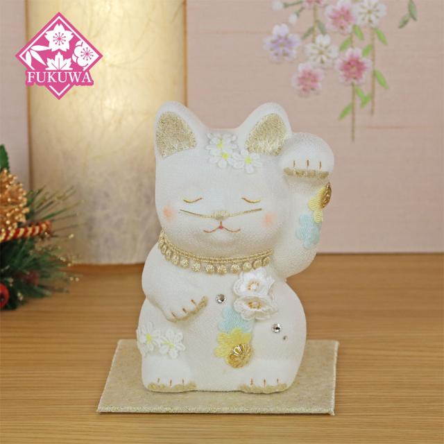猫 置物 開運 縁起物 宮崎工房(奏 淡色 招き猫 40-920-16)招き猫の置物